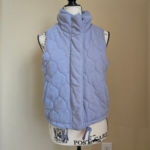 Calia Carrie Underwood Quilyed Vest Womens XS Pearl Gray Small Flaw